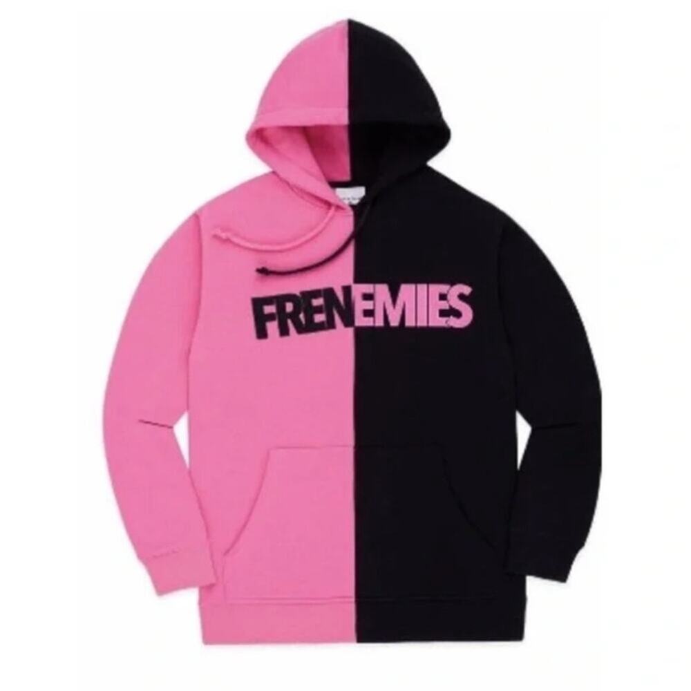 Teddy Fresh Frenemies Hoodie Pink Black Size Large